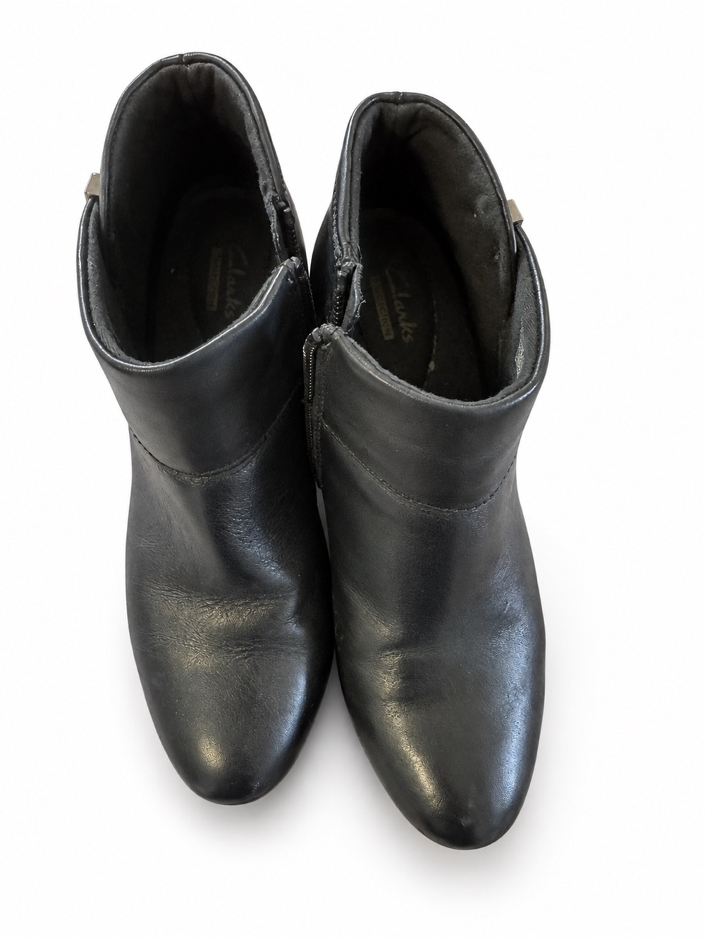 Clarks Women's Black Leather Ankle Boots 8.5